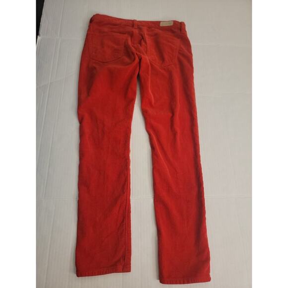 Adriano Goldschmid Jeans Sz 26 The Stevie Slim Straight Red Corduroy AG - Picture 9 of 11